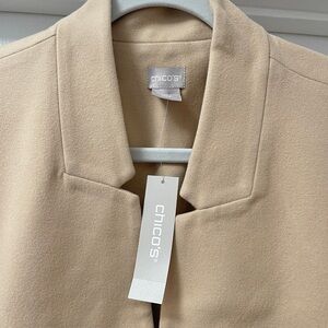 Chico's Classic Beige Long Vest Cardigan Duster NWT